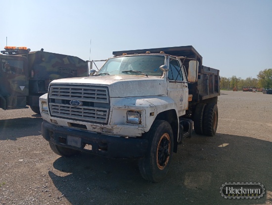1987 FORD F7M DUMP TRUCK VIN:1FDPK74N5HVA12243
