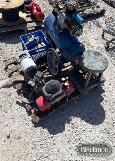 ASSORTED AIR COMPRESSORS & OUTLET COVERS,
