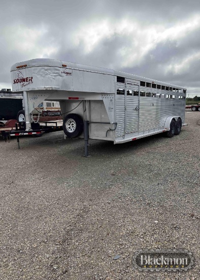 1999 SOONER LIVESTOCK TRAILER,