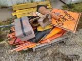 LOT OF HIGHWAY SIGNS & CONES