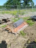 Pallet of T-Post and partial roll of wire