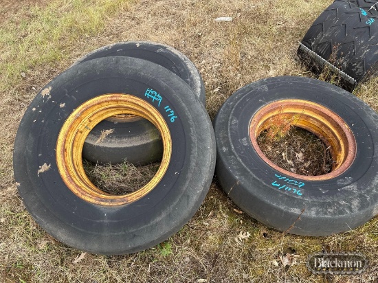 (3) Goodyear Smooth Tread 13.00 -24NHS 22ply Tractor Tires