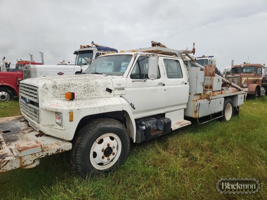 1993 FORD F600 WINCH TRUCK,