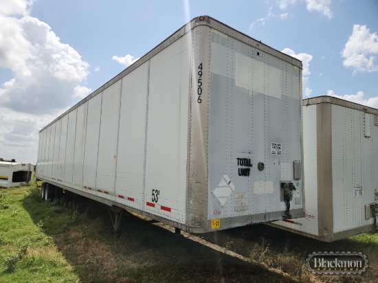 2002 WABASH DRY BOX VAN TRAILER,