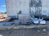 truck toolbox, truck wheels, tires, water reservoir, etc.