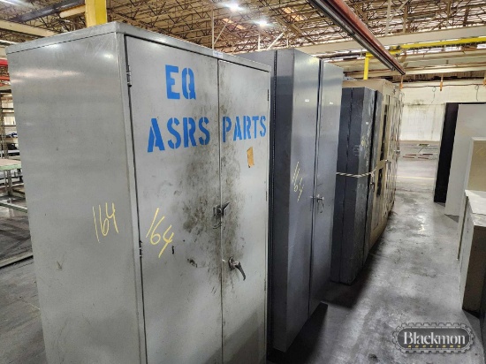 LOT OF METAL CABINETS & SHELVES