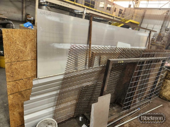 METAL RACK WITH MISC METAL