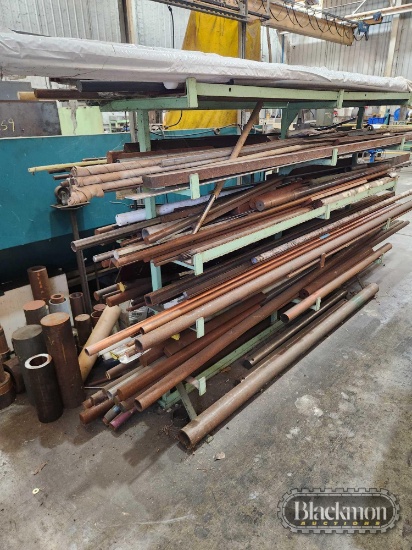 METAL RACK WITH MISC METAL