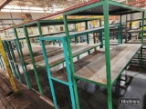 GREEN METAL SHELVES