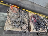 (2) PALLETS WITH EXTENTION CORDS & AIR HOSE