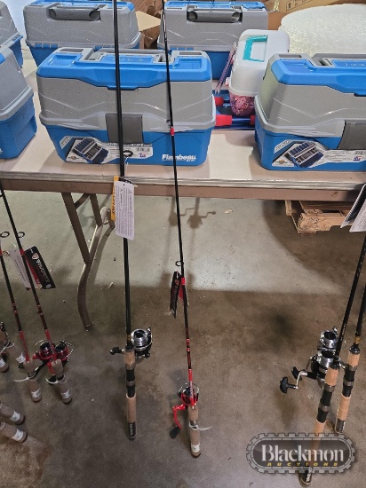(1) TACKLE BOX AND (2) RODS | Online Auctions | Proxibid