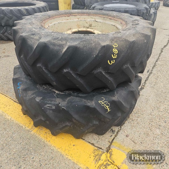 (2) GOODYEAR TRACTOR TIRES AND WHEELS 480/70R34