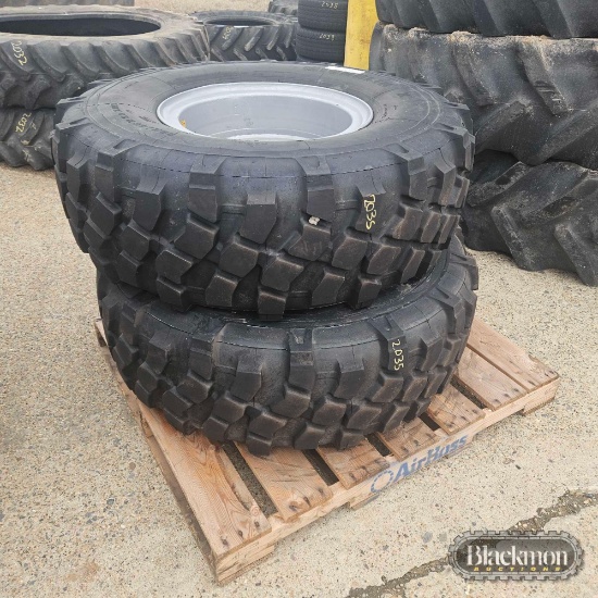 (2) FLOTATION TIRES AND WHEELS 395/85R20