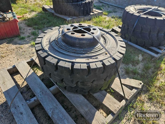 (2) Solid Forklift Tires,