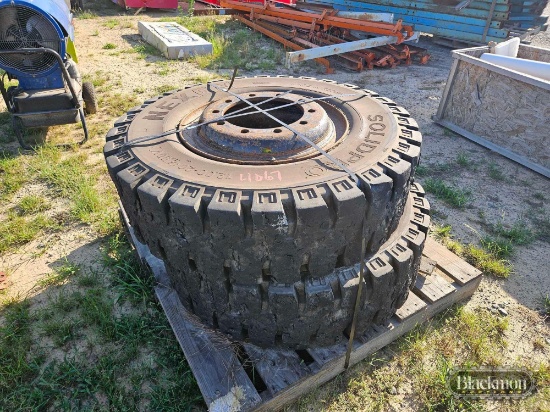 (2) Solid Forklift Tires,