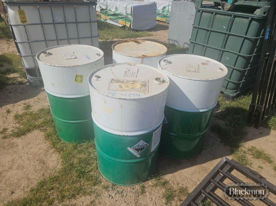 (4) Metal Barrels