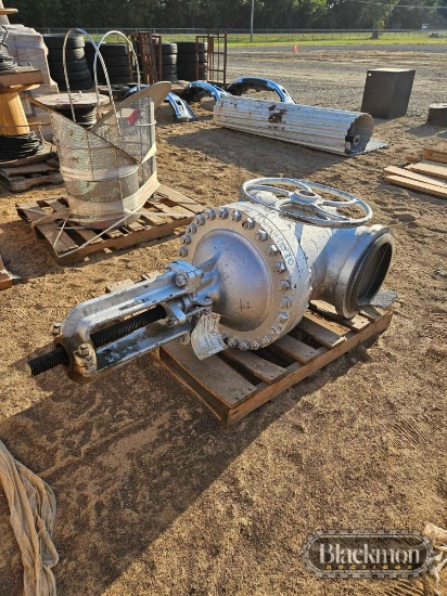 Pallet with Large Gate Valve, 14 in., Sch. 40
