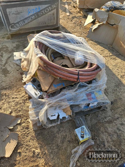 Pallet with Filters, Air Hose,