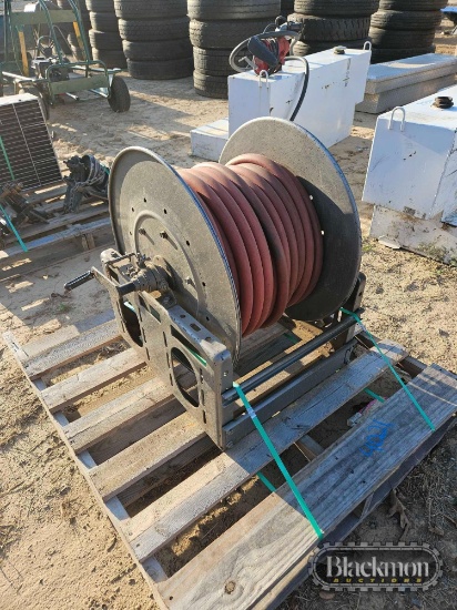 Pallet with Large Hose Reel with Hose (1" OD)