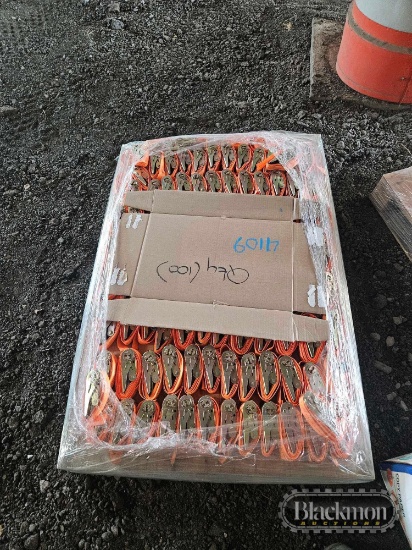 Pallet with (100) Small Ratcheting Straps
