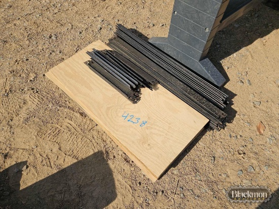(2) Small Metal and Wood Shelves, Unassembled