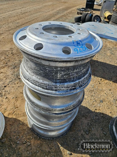 (4) Aluminum Hub Pilot Rims,