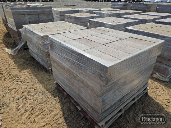 (2) Pallets with Cinder Block,