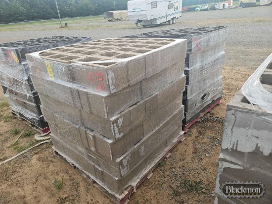 (2) Pallets with (216) Cinder Blocks,