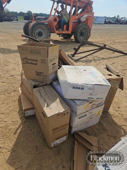 Lot of Toilet Tanks, Bowls, & Sinks