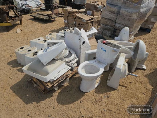 Lot of Sinks, Toilets, Toilet Tanks, & Miscellaneous (UNBOXED)