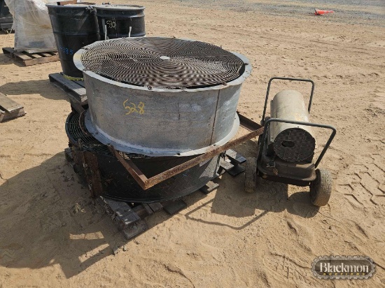 (2) Drum Fans and Diesel Heater
