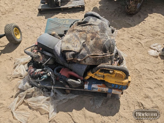 Pallet with Power Tools