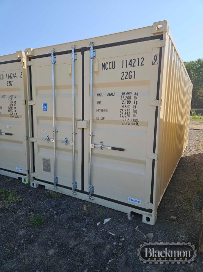 SHIPPING CONTAINER, 20 FT., *NEW-ONE TRIP*,