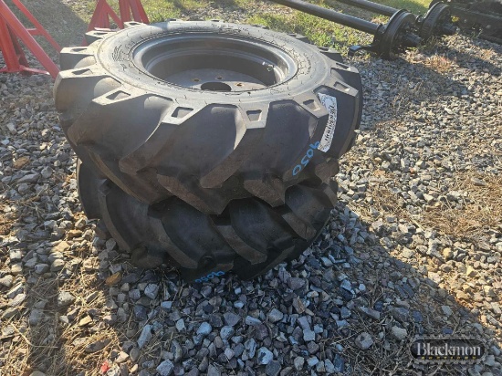 (2) 16 INCH EQUIPMENT TIRES ON 6-HOLE RIMS