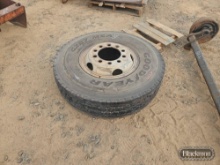 (1) 11.00R20 TIRE ON BUDD WHEEL