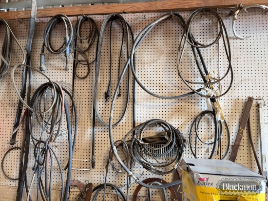Contents On Wood Shelving And Peg Board