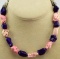 PURPLE AND PINK HOWLITE BEADS
