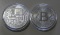 LOT OF 2 BIT COIN COPPER ROUNDS SILVER PLATE