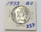 1955 BU FRANKLIN HALF