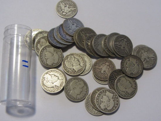 ROLL OF 40 VERY GOOD BARBER QUARTERS