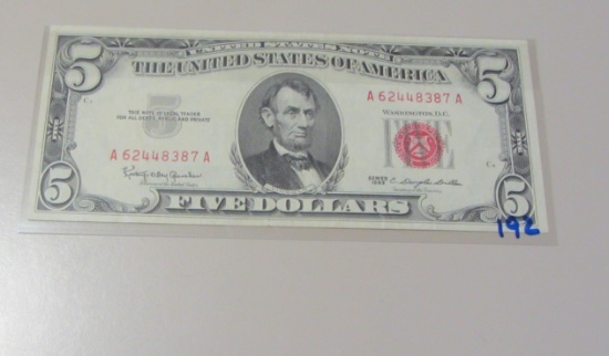 1963 $5 RED SEAL