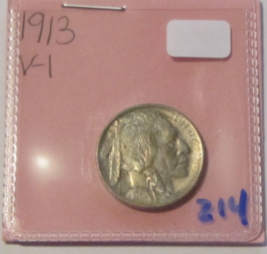 1913 TYPE 1 BUFFALO NICKEL SHARP UNCIRCULATED