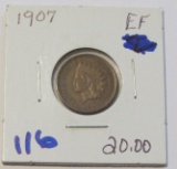 1907 XF INDIAN HEAD CENT