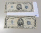 2 $5 SILVER CERTIFICATES