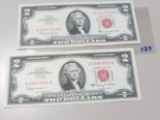 2 $2 UNC LEGAL TENDERS 1963