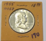 1955 BU FRANKLIN HALF