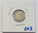 1891 SEATED DIME