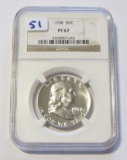 1958 PROOF FRANKLIN NGC 67