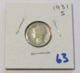 1931-S MERCURY DIME