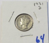 1931-D MERCURY DIME